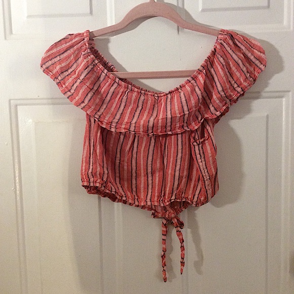 Forever 21 Striped Pink Top - Picture 2 of 3